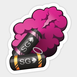 smoke grenade - pink Sticker